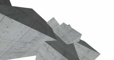 3D soyut beton küp arka plan 