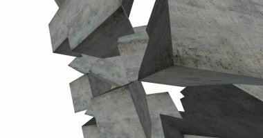 3D soyut beton küp arka plan 