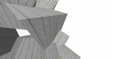 3D soyut beton küp arka plan 