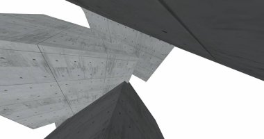 3D soyut beton küp arka plan 