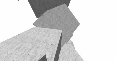 3D soyut beton küp arka plan 