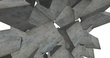 3D soyut beton küp arka plan 
