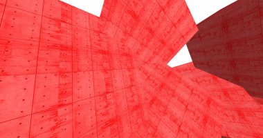 3D soyut beton küp arka plan 