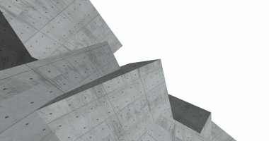3D soyut beton küp arka plan 