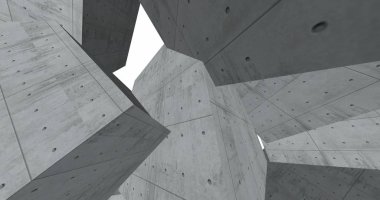 3D soyut beton küp arka plan 