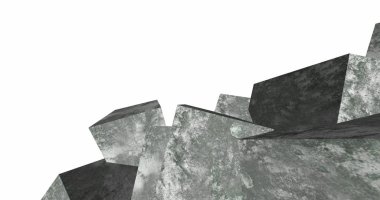 3D soyut beton küp arka plan 