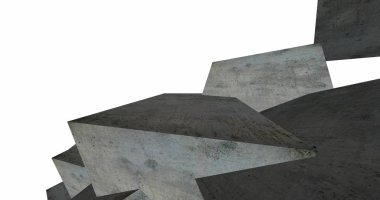 3D soyut beton küp arka plan 