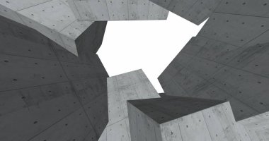 3D soyut beton küp arka plan 