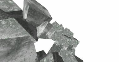 3D soyut beton küp arka plan 