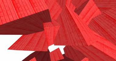 3D soyut beton küp arka plan 