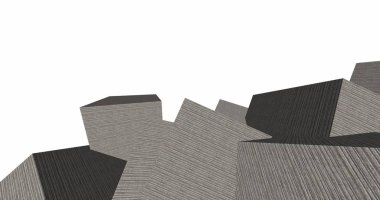 3D soyut beton küp arka plan 
