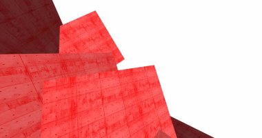 3D soyut beton küp arka plan 