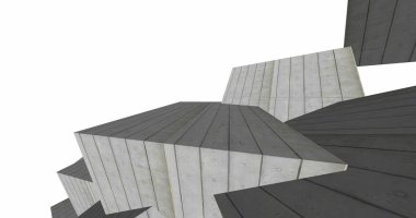 3D soyut beton küp arka plan 