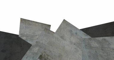 3D soyut beton küp arka plan 