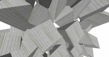 3D soyut beton küp arka plan 