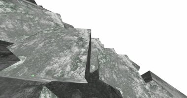 3D soyut beton küp arka plan 