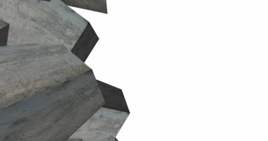 3D soyut beton küp arka plan 