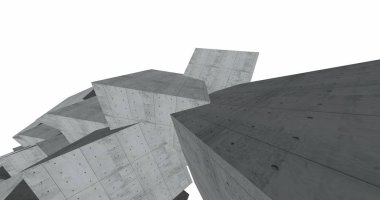 3D soyut beton küp arka plan 