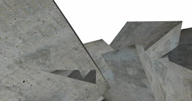 3D soyut beton küp arka plan 