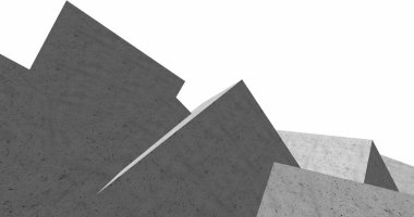 3D soyut beton küp arka plan 