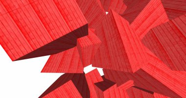 3D soyut beton küp arka plan 