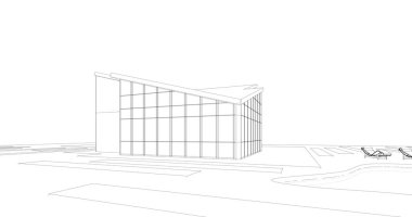 Ev kavramı kroki 3d çizim