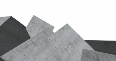 3D soyut beton küp arka plan 