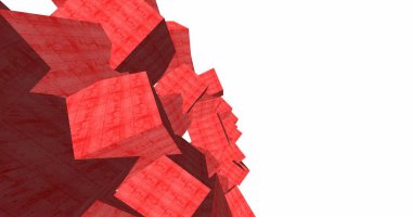 3D soyut beton küp arka plan 