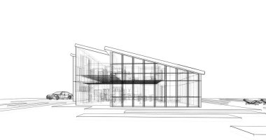 Ev kavramı kroki 3d çizim