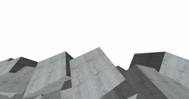 3D soyut beton küp arka plan 