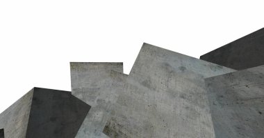 3D soyut beton küp arka plan 