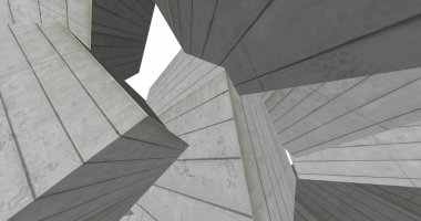 3D soyut beton küp arka plan 