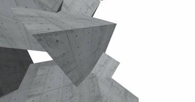3D soyut beton küp arka plan 