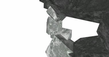 3D soyut beton küp arka plan 