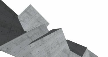 3D soyut beton küp arka plan 