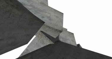 3D soyut beton küp arka plan 