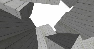 3D soyut beton küp arka plan 