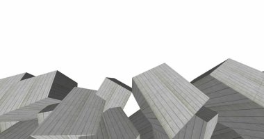 3D soyut beton küp arka plan 