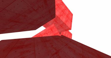 3D soyut beton küp arka plan 