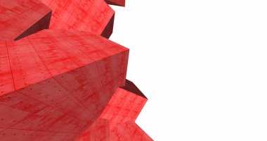 3D soyut beton küp arka plan 