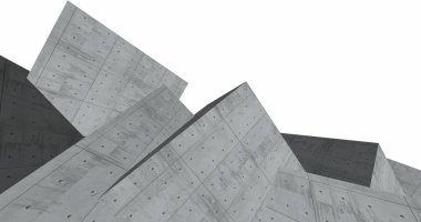 3D soyut beton küp arka plan 