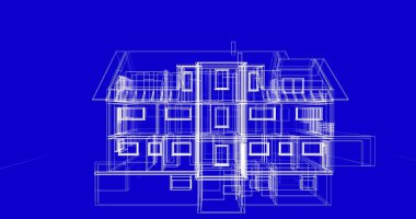 Ev kavramı kroki 3d çizim