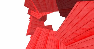 3D soyut beton küp arka plan 