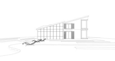 Ev kavramı kroki 3d çizim