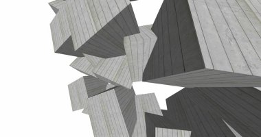 3D soyut beton küp arka plan 