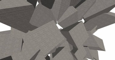 3D soyut beton küp arka plan 