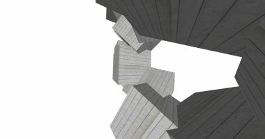 3D soyut beton küp arka plan 
