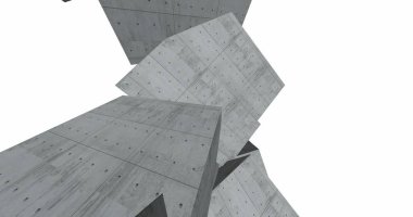 3D soyut beton küp arka plan 