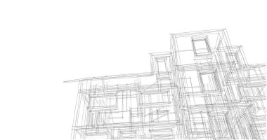 Ev kavramı kroki 3d çizim