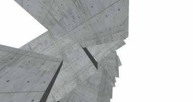 3D soyut beton küp arka plan 